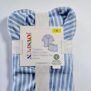 NWT Joyspun Toddler Girls 2-Piece Striped Pajama Set - Size 3T